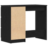 Desk Black Oak 90x45x76 cm Engineered Wood - Low Angle