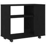 Side Table Black Oak 70x35x60 cm Engineered Wood