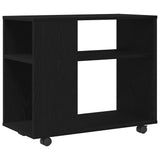 Side Table Black Oak 70x35x60 cm Engineered Wood
