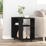 Side Table Black Oak 70x35x60 cm Engineered Wood