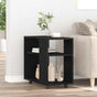 Side Table Black Oak 70x35x60.5 cm Engineered Wood