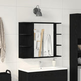 Mirror Cabinet Black oak 80 x 20.5 x 64 cm Engineered Wood