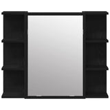 Mirror Cabinet Black oak 80 x 20.5 x 64 cm Engineered Wood - Rear View