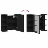Mirror Cabinet Black oak 80 x 20.5 x 64 cm Engineered Wood - Extra Image