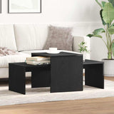 Nesting Tables Black oak 100 x 48 x 40 cm Engineered wood - Top-Down View