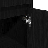 Bathroom Cabinet Black Oak 30 x 30 x 95 cm Engineered Wood - Extra Image