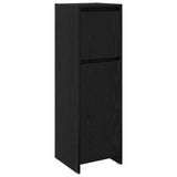 Bathroom Cabinet Black Oak 30 x 30 x 95 cm Engineered Wood - Front View