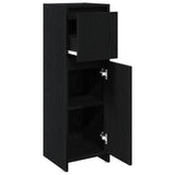 Bathroom Cabinet Black Oak 30 x 30 x 95 cm Engineered Wood - 45-Degree Angle