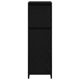 Bathroom Cabinet Black Oak 30 x 30 x 95 cm Engineered Wood - Rear View