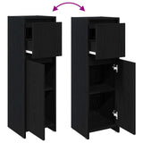 Bathroom Cabinet Black Oak 30 x 30 x 95 cm Engineered Wood - Extra Image