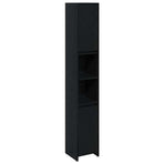 Bathroom Cabinet Black Oak 30 x 30 x 183,5 cm Engineered Wood