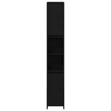 Bathroom Cabinet Black Oak 30 x 30 x 183,5 cm Engineered Wood