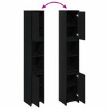 Bathroom Cabinet Black Oak 30 x 30 x 183.5 cm Engineered wood - Extra Image
