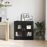 Book Cabinet Black Oak 82,5 x 30,5 x 80 cm Engineered Wood - Top-Down View