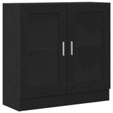 Book Cabinet Black Oak 82,5 x 30,5 x 80 cm Engineered Wood - Front View