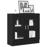 Book Cabinet Black Oak 82,5 x 30,5 x 80 cm Engineered Wood - Side View