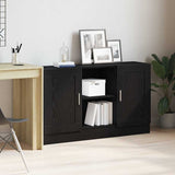 Sideboard Black Oak 120 x 30,5 x 70 cm Engineered Wood