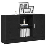 Sideboard Black Oak 120 x 30,5 x 70 cm Engineered Wood - Side View