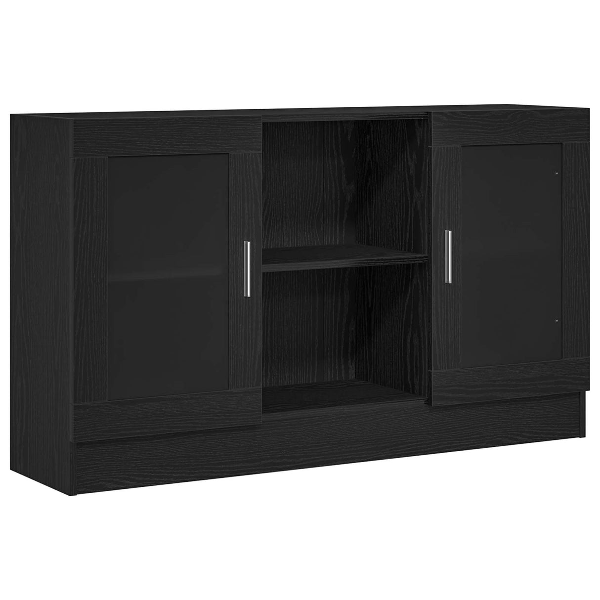 Sideboard Black Oak 120 x 30,5 x 70 cm Engineered Wood