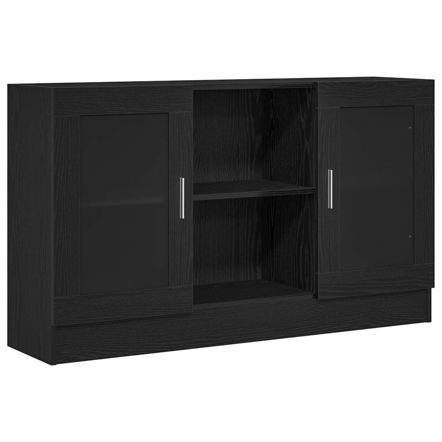 Sideboard Black Oak 120 x 30,5 x 70 cm Engineered Wood
