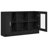 Sideboard Black Oak 120 x 30,5 x 70 cm Engineered Wood