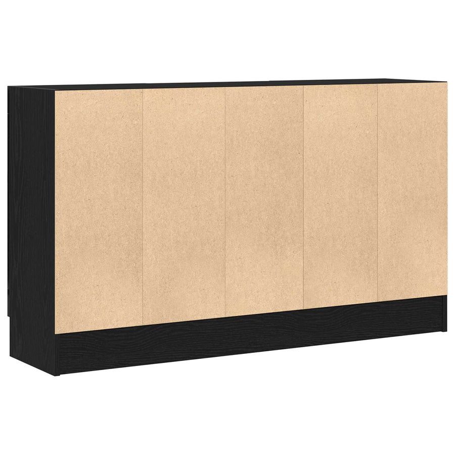 Sideboard Black Oak 120 x 30,5 x 70 cm Engineered Wood