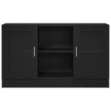 Sideboard Black Oak 120 x 30,5 x 70 cm Engineered Wood - Rear View