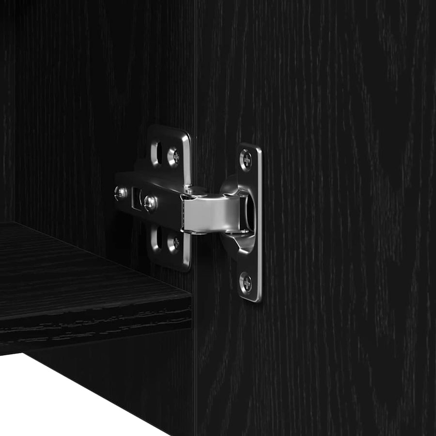 Bathroom Mirror Cabinet Black Oak 62,5 x 20,5 x 64 cm
