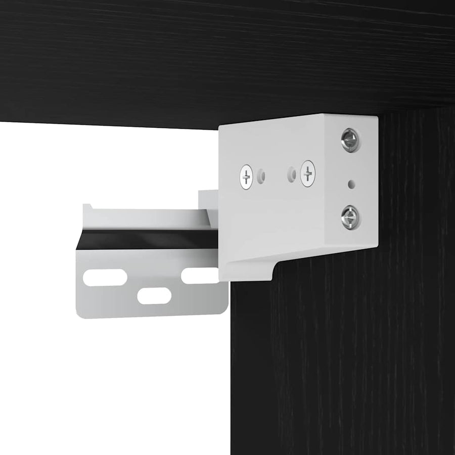Bathroom Mirror Cabinet Black Oak 62,5 x 20,5 x 64 cm