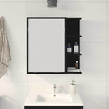 Bathroom Mirror Cabinet with Door Black oak 62.5 x 20.5 x 64 cm - Top-Down View