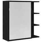 Bathroom Mirror Cabinet Black Oak 62,5 x 20,5 x 64 cm