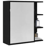 Bathroom Mirror Cabinet Black Oak 62,5 x 20,5 x 64 cm