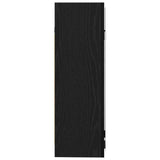 Bathroom Mirror Cabinet with Door Black Oak 62,5 x 20,5 x 64 cm