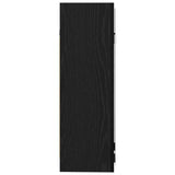 Bathroom Mirror Cabinet with Door Black oak 62.5 x 20.5 x 64 cm - Low Angle