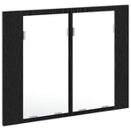 Bathroom Mirror Cabinet Black Oak 60 x 12 x 45 cm