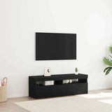 TV Cabinet 120 x 35 x 40 cm Black Oak Engineered Wood