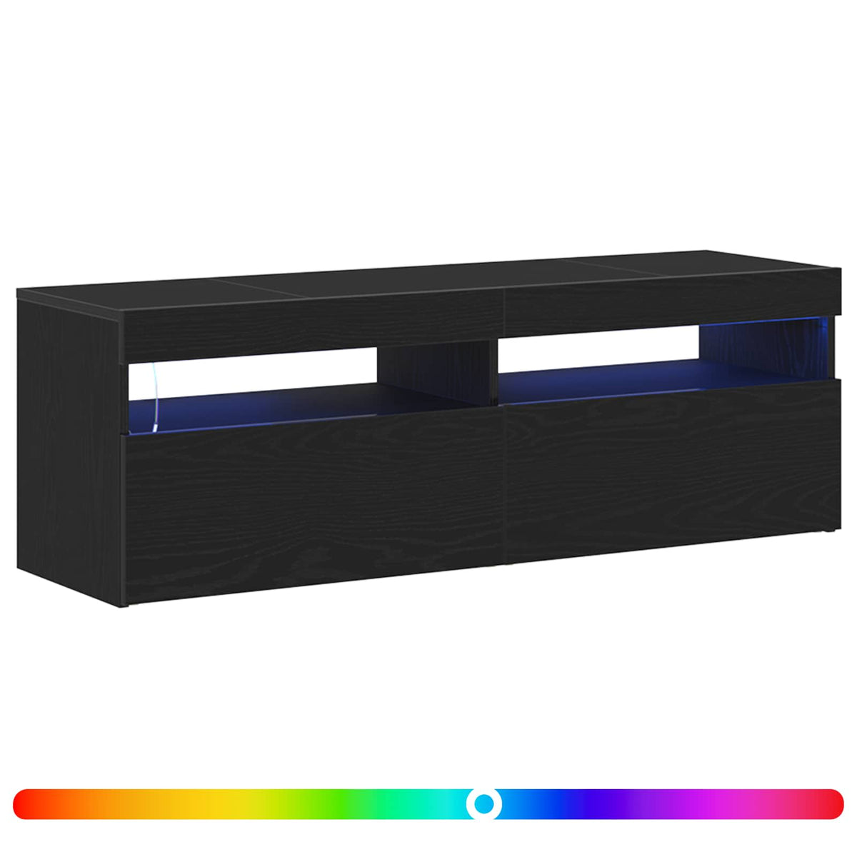 TV Cabinet 120 x 35 x 40 cm Black Oak Engineered Wood