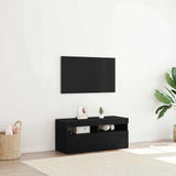 TV Cabinet 90 x 35 x 40 cm Black Oak Engineered Wood