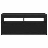 TV Cabinet Black 90 x 35 x 40 cm Engineered wood - Rear View