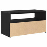 TV Cabinet 2 pcs Black Oak 75 x 35 x 40 cm Engineered Wood