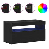 TV Cabinet 2 pcs Black Oak Engineered Wood