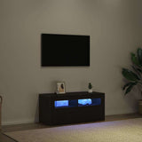 TV Cabinet Black Oak 90 x 35 x 40 cm Engineered Wood - 45-Degree Angle