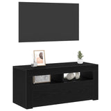 TV Cabinet 90 x 35 x 40 cm Black Oak Engineered Wood - Top-Down View