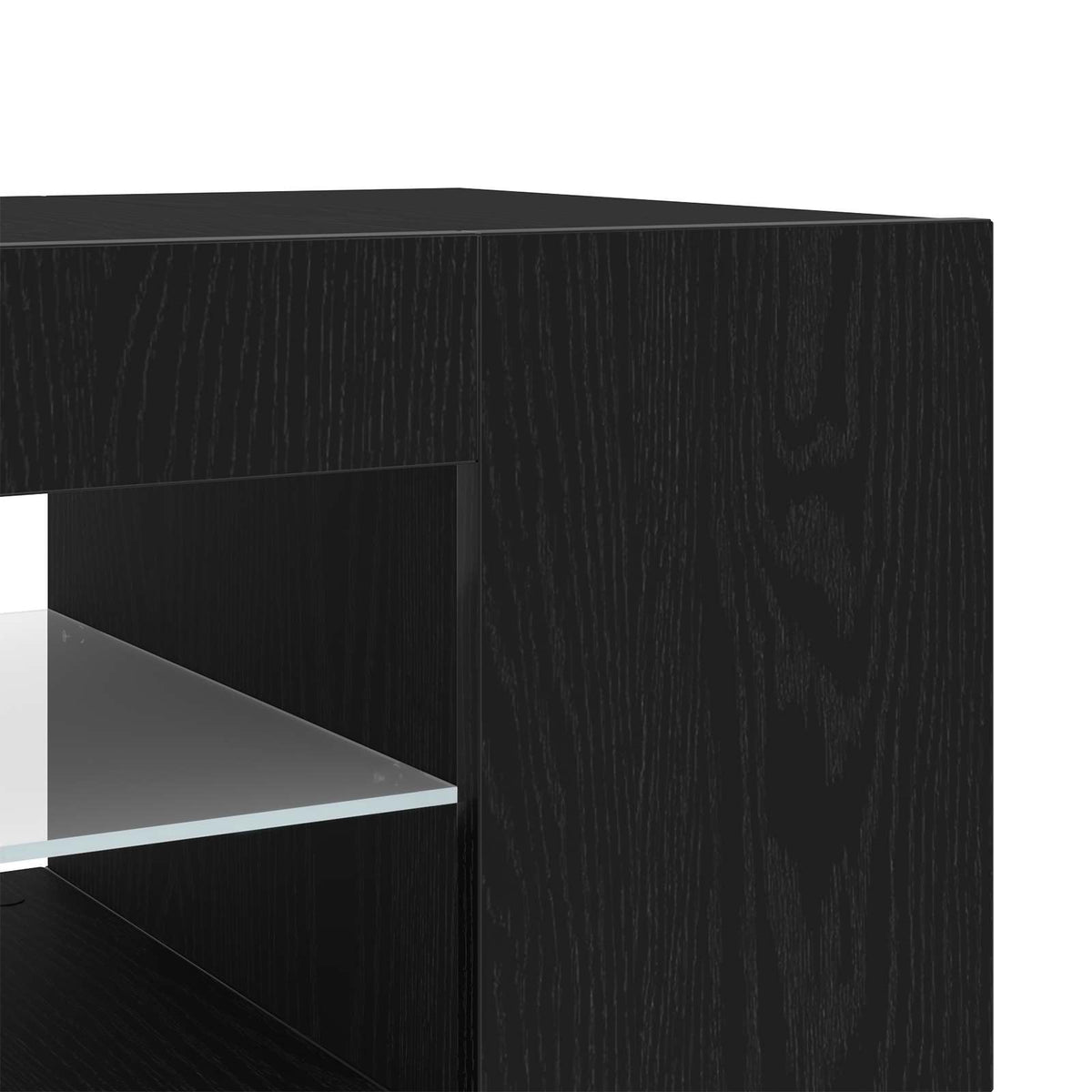 TV Cabinet 90 x 39 x 30 cm Black Oak Engineered Wood