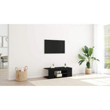 TV Cabinet Black Oak 90 x 39 x 30 cm Engineered Wood - Extra Image
