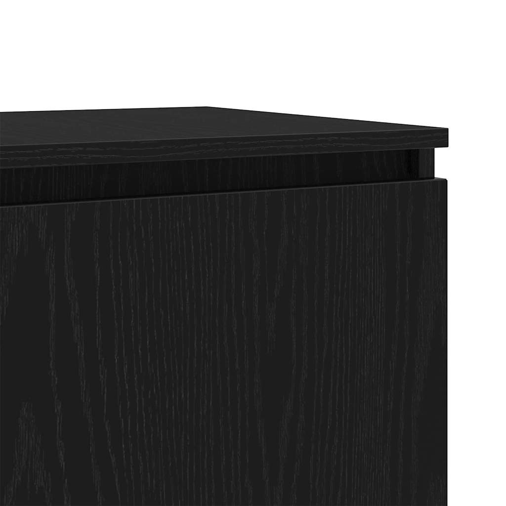 TV Cabinet 140 x 38,5 x 36 cm Black Oak Engineered Wood
