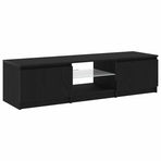 TV Cabinet 140 x 38,5 x 36 cm Black Oak Engineered Wood