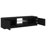 TV Cabinet 140 x 38,5 x 36 cm Black Oak Engineered Wood
