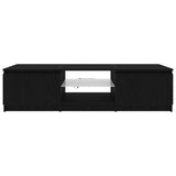 TV Cabinet Black Oak 140 x 38,5 x 36 cm Engineered Wood - Rear View