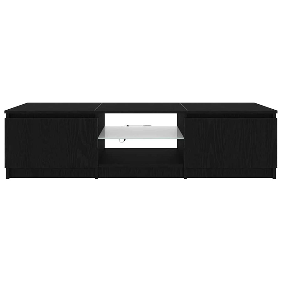 TV Cabinet 140 x 38,5 x 36 cm Black Oak Engineered Wood